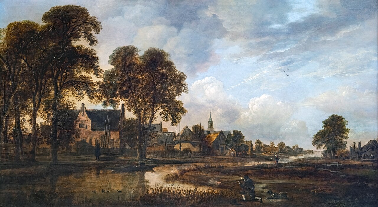 Dutch Village on a Canal by Aert van der Neer