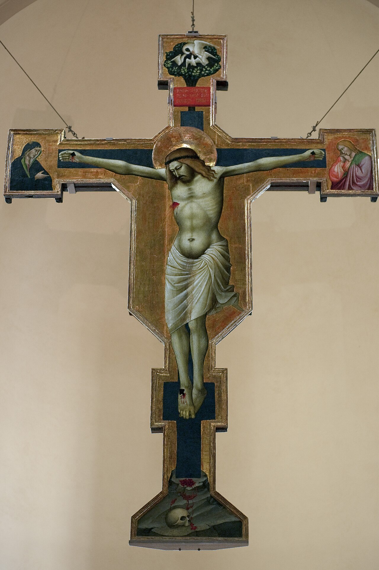Painted crucifix by Agnolo Gaddi