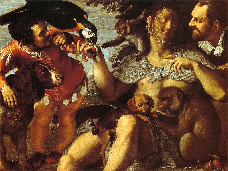 Hairy Harry, Mad Peter and Tiny Amon by Agostino Carracci by Agostino Carracci