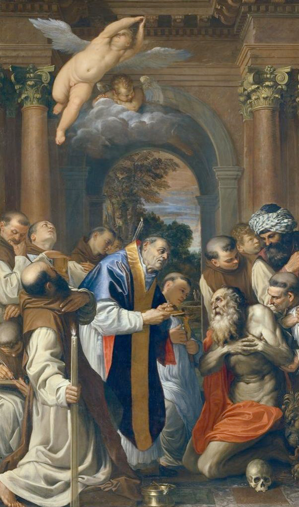 The Last Communion of St Jerome by Agostino Carracci