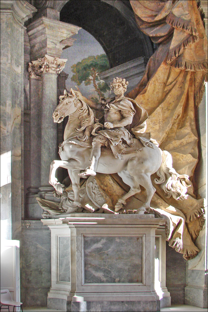 equestrian statue of Charlemagne by Agostino Cornacchini