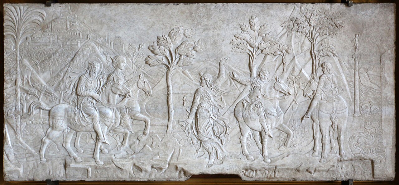 Allegorical relief by Agostino di Duccio