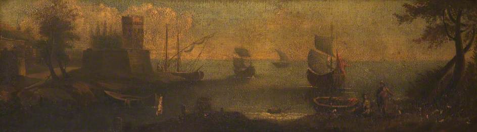 Mediterranean Coast with Shipping by Agostino Tassi