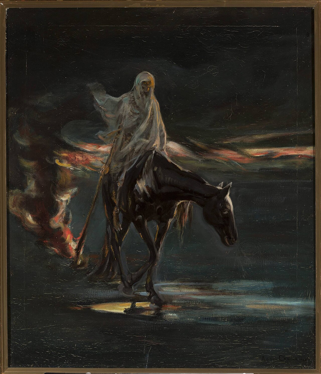 The Death and conflagration, central part of the triptych Disaster"." by Albert Chmielowski