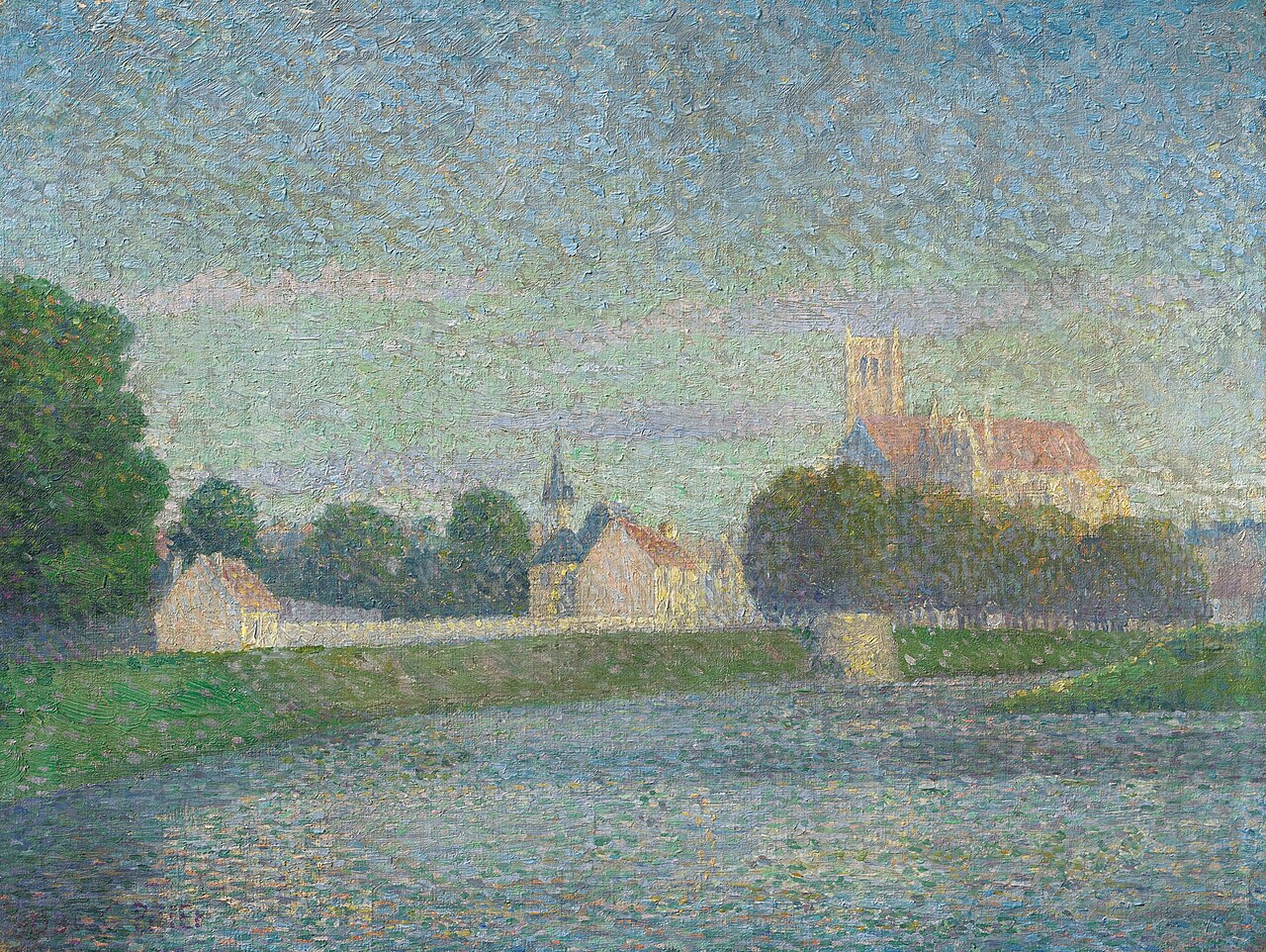 Morning on the Marne at Meaux by Albert Dubois-Pillet