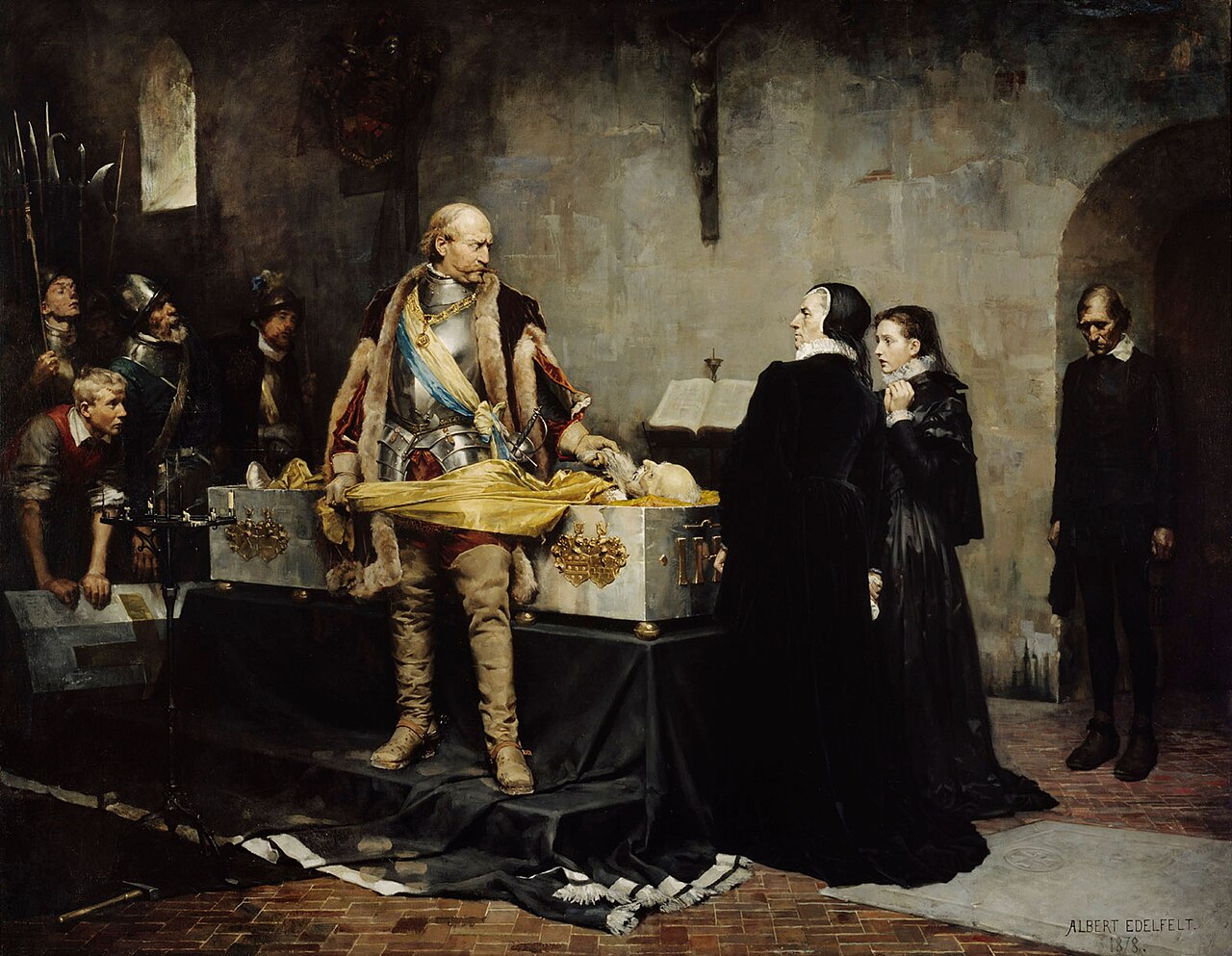 Duke Karl Insulting the Corpse of Klaus Fleming by Albert Edelfelt