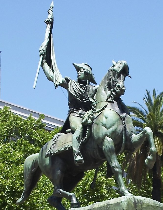 Manuel Belgrano equestrian monument by Albert-Ernest Carrier-Belleuse