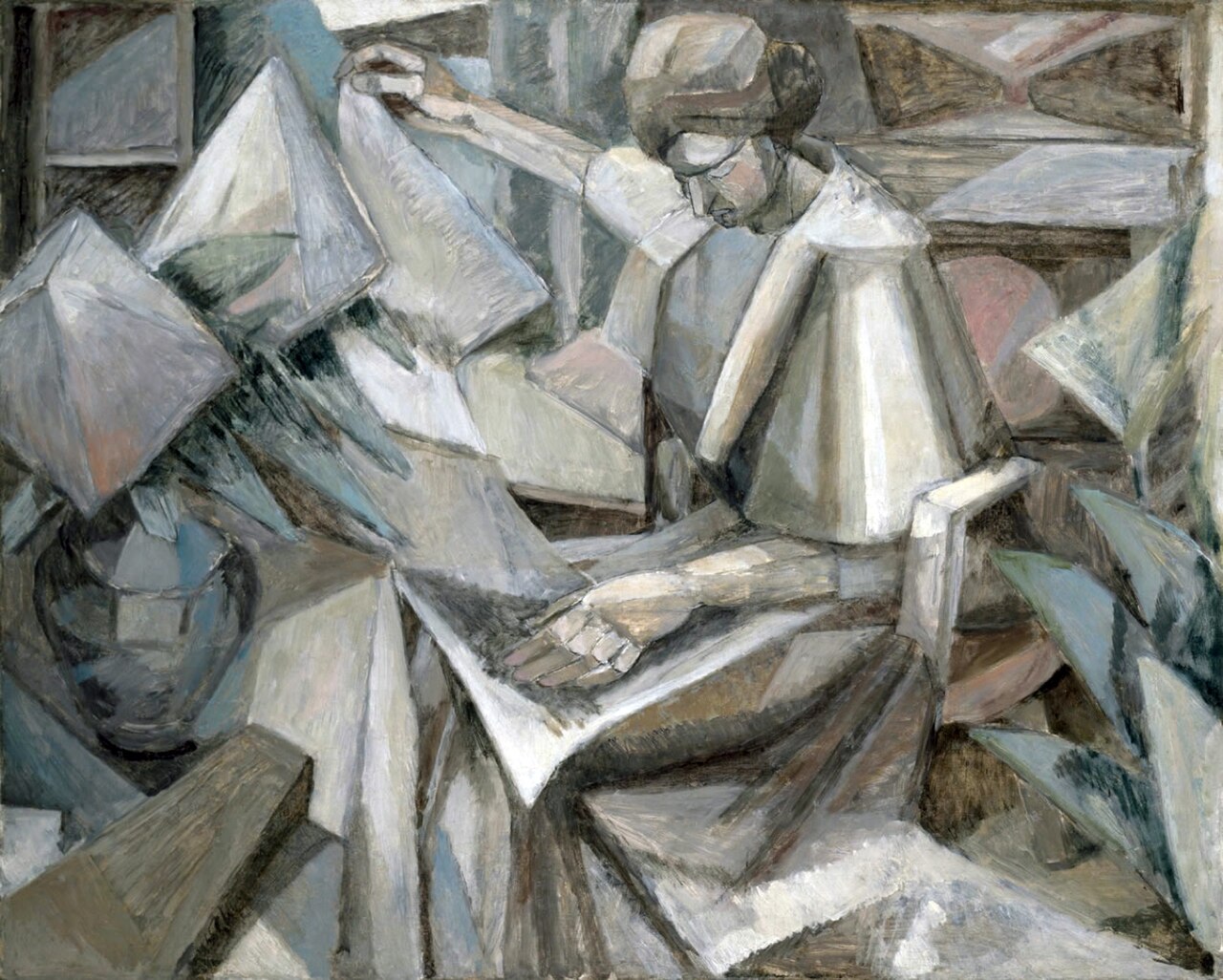 Woman with Phlox by Albert Gleizes