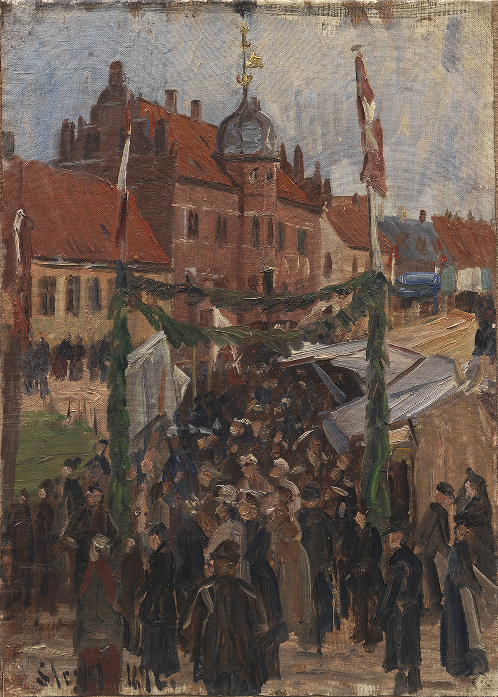 Market in Stege Torv by Albert Gottschalk
