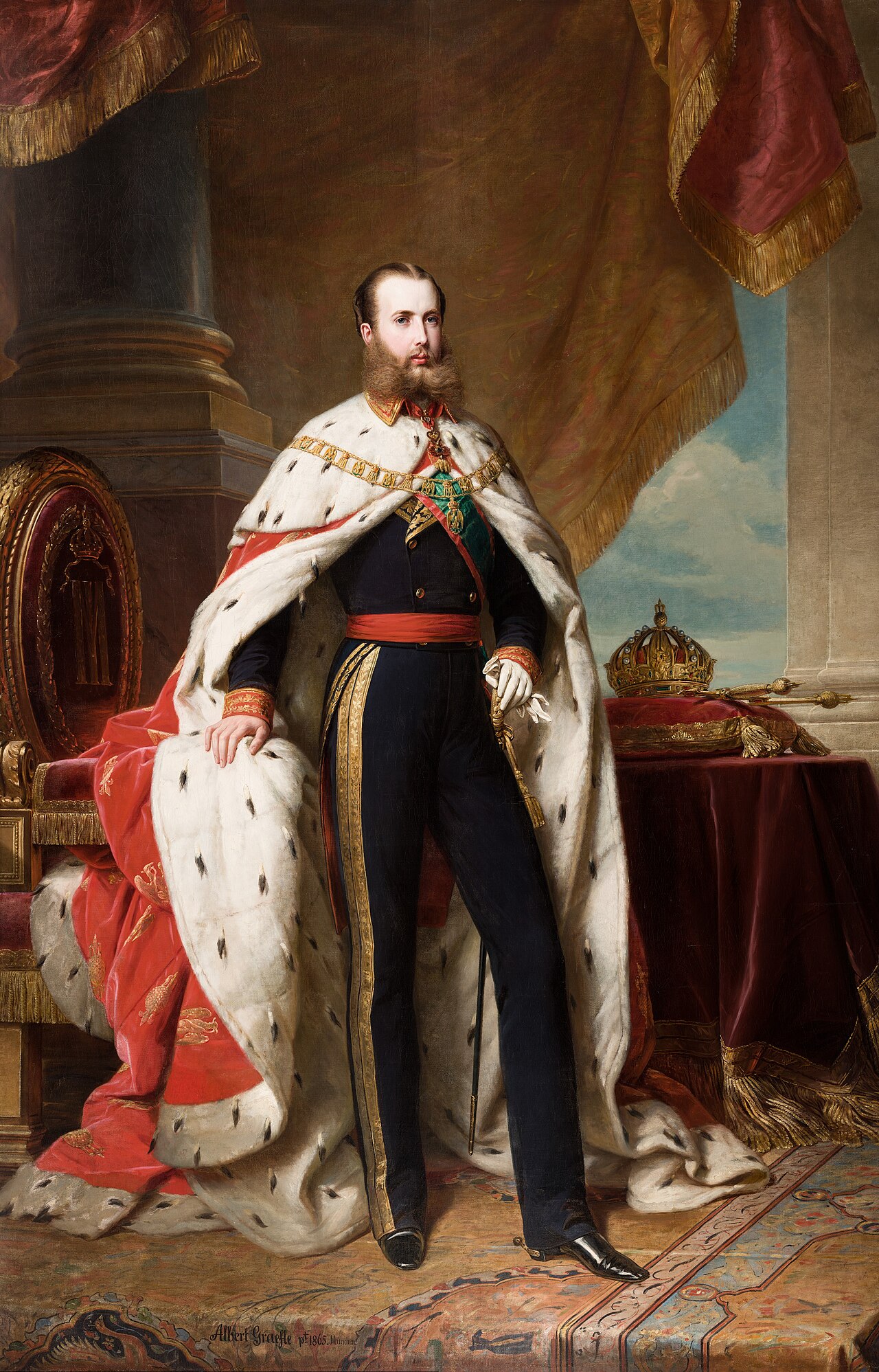 Portrait of Maximilian I of Mexico (1832-1867) by Albert Graefle