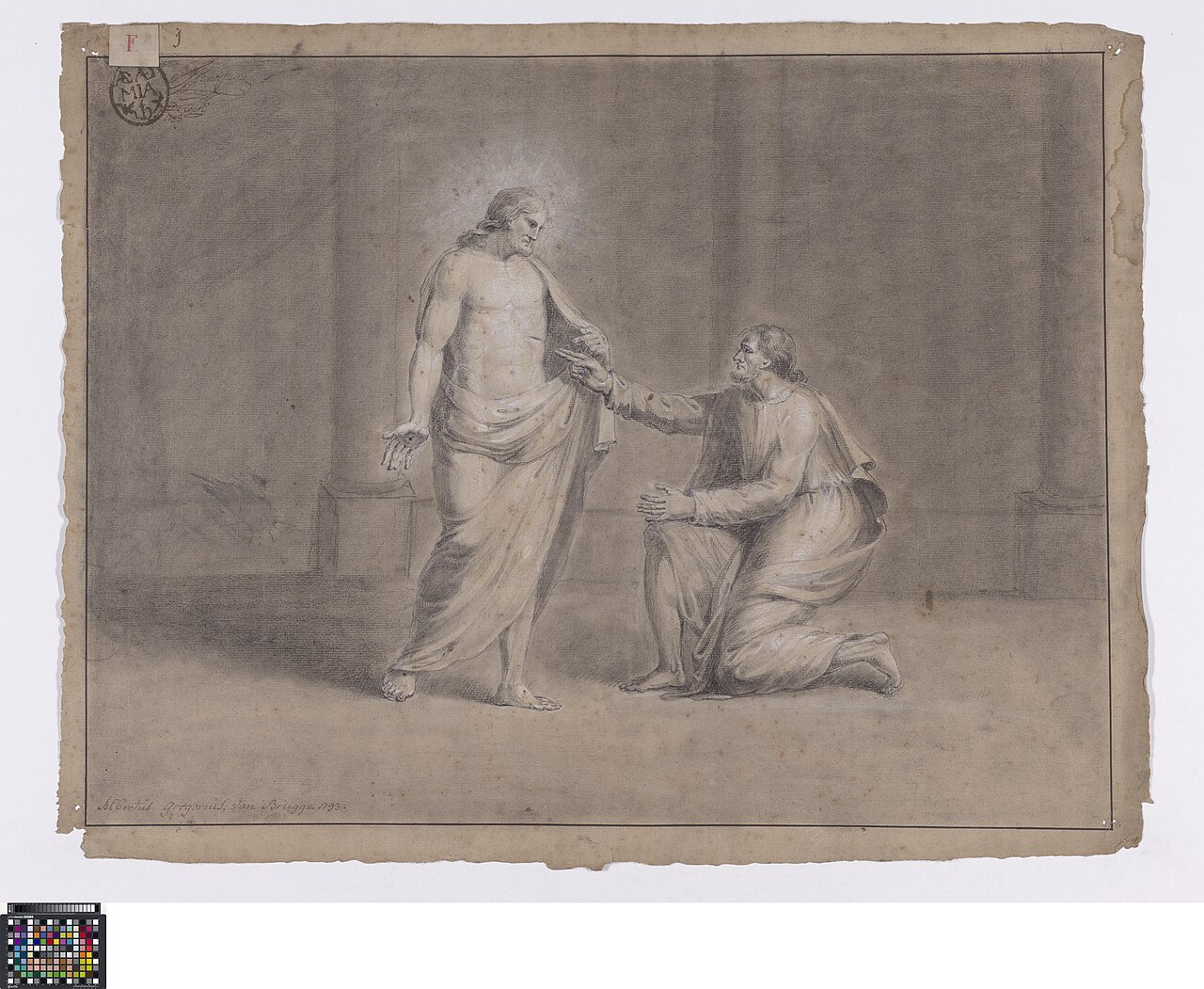 Academic composition study: the incredulity of Thomas by Albert Gregorius