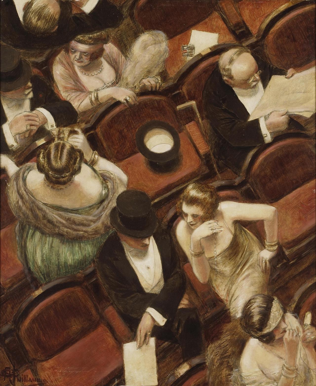 In the Theatre by Albert Guillaume