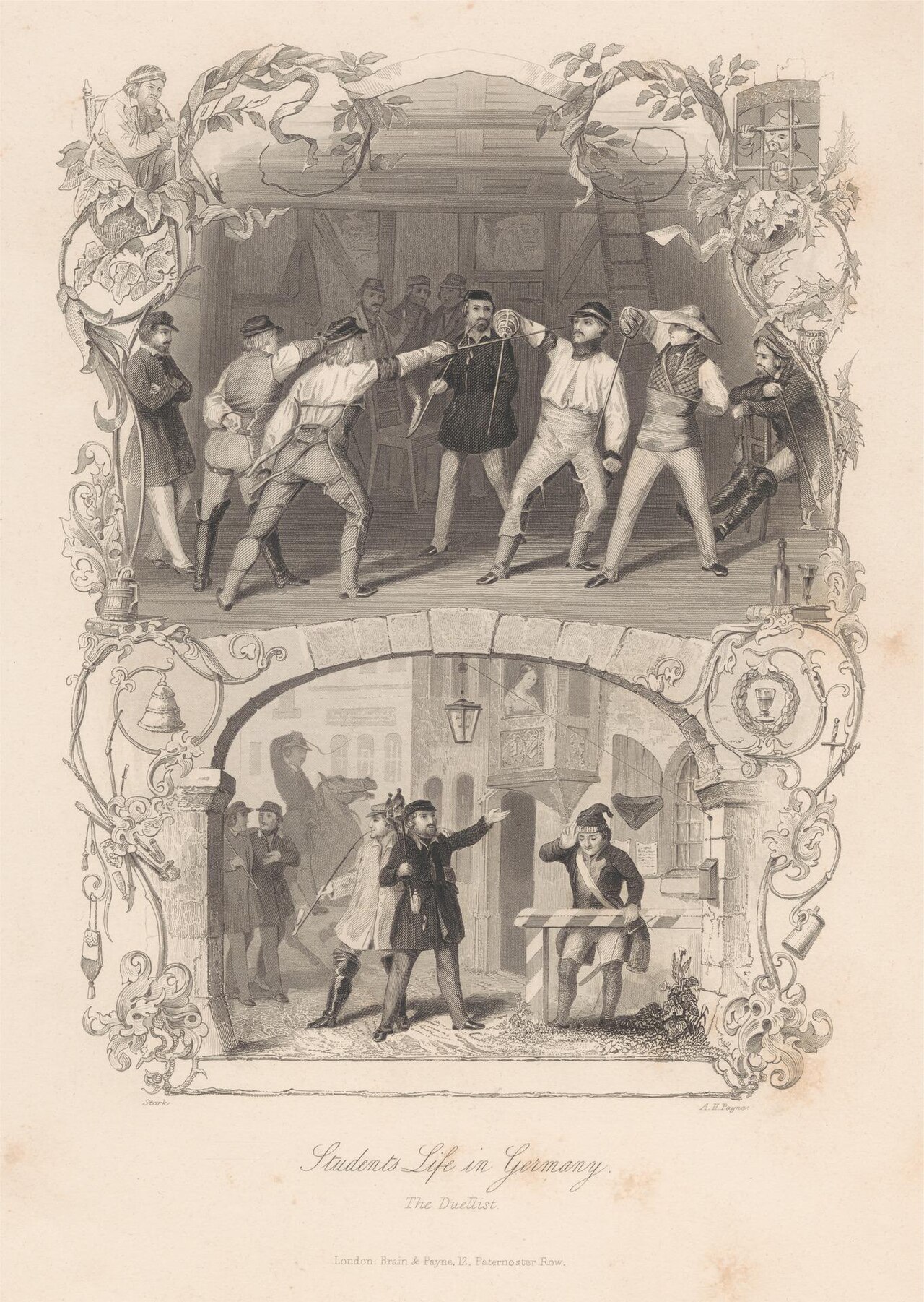 Students' Life in Germany, The Duellist by Albert Henry Payne