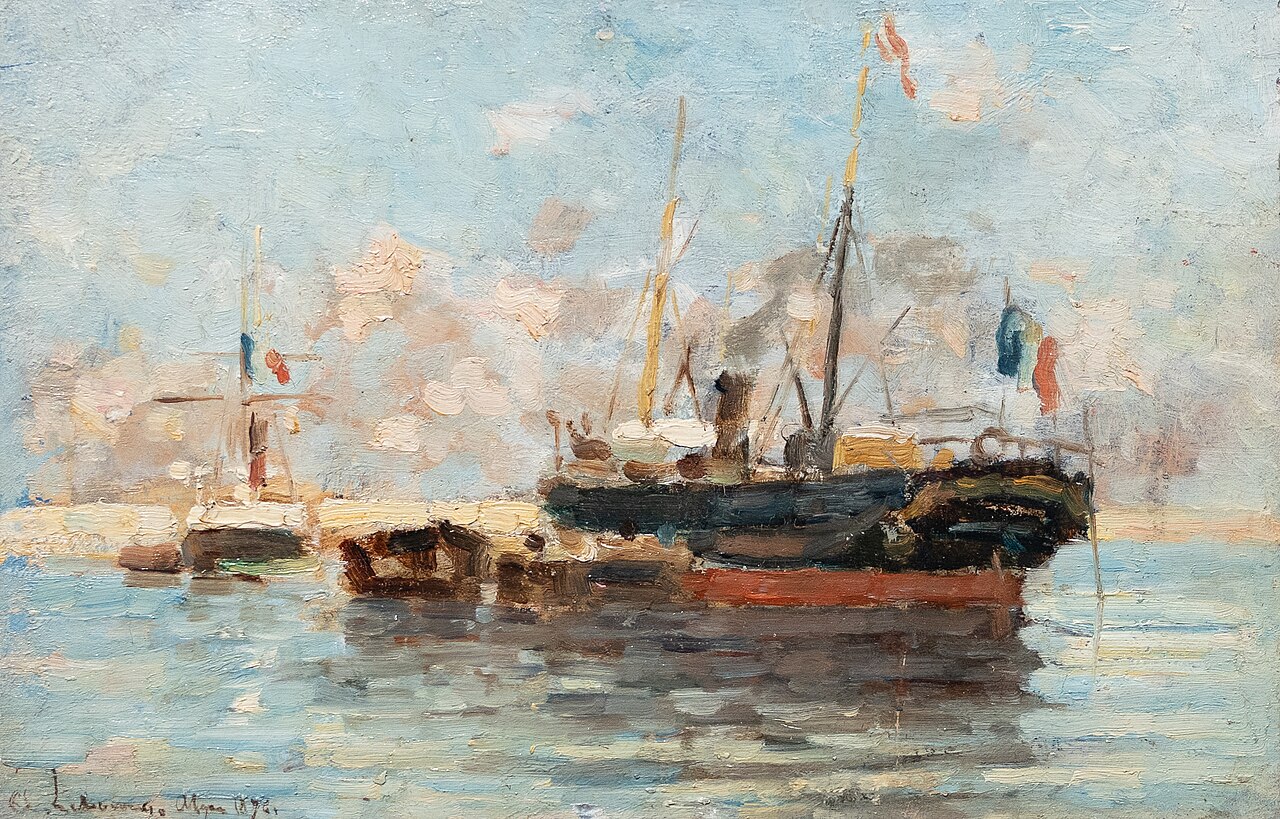 Steamer, Port of Algiers by Albert Lebourg