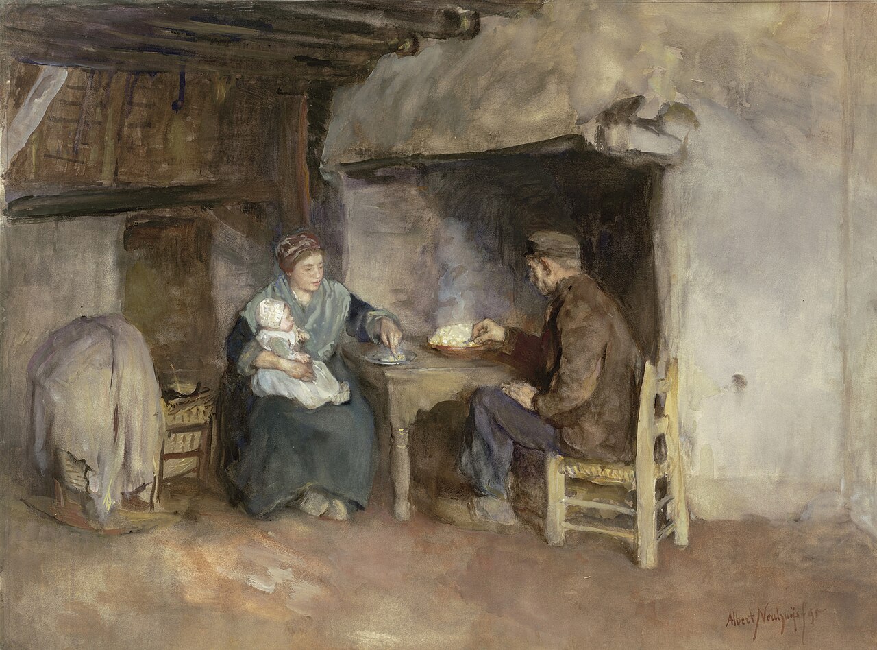 A Peasant Family at Lunch by Albert Neuhuys