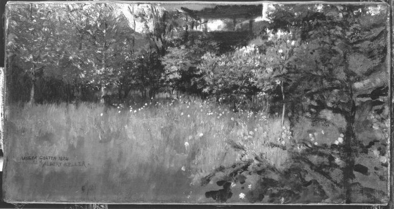 In the artist's garden by Albert von Keller