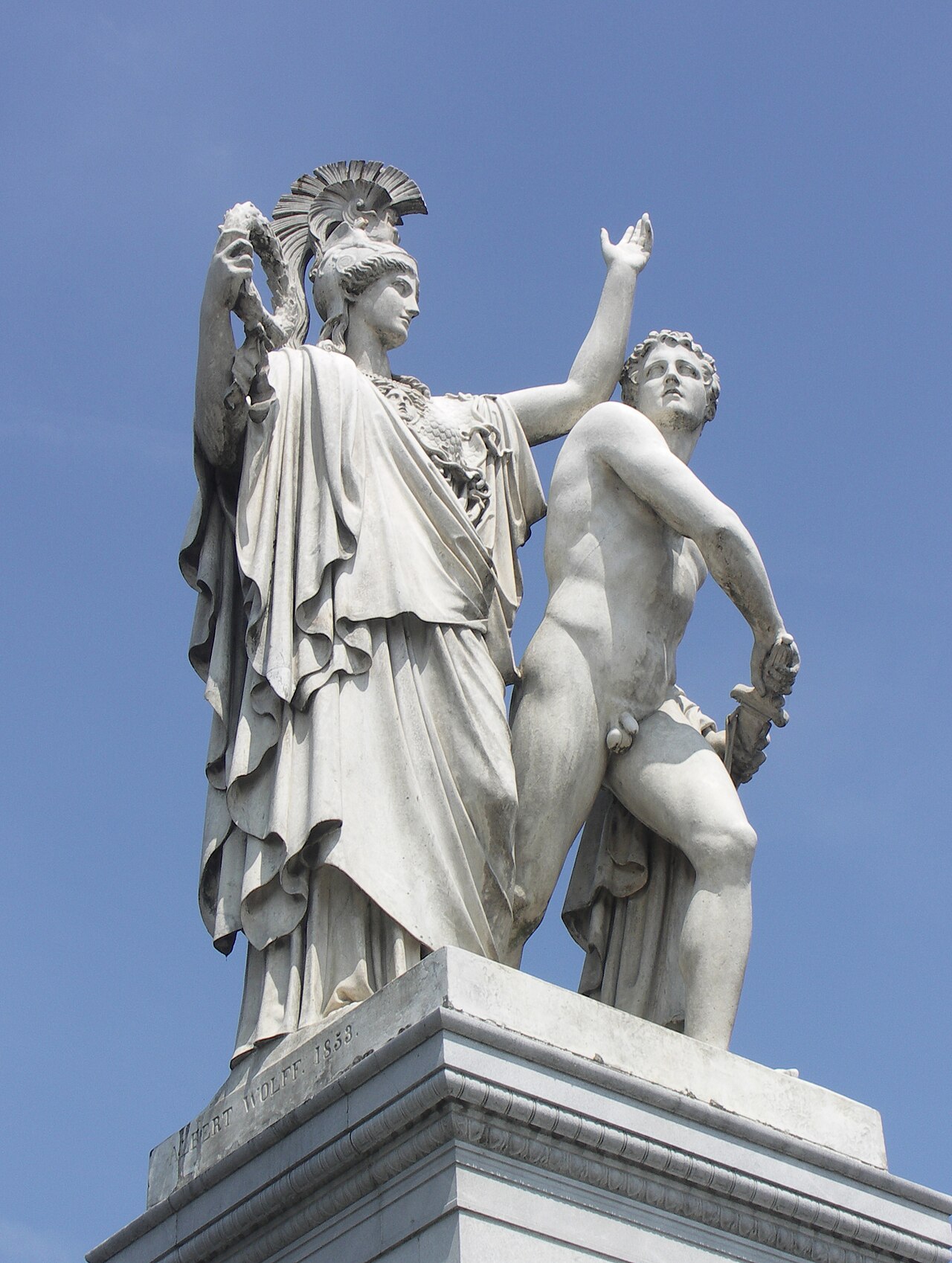 Athena Leads the Young Warrior into the Fight by Albert Wolff