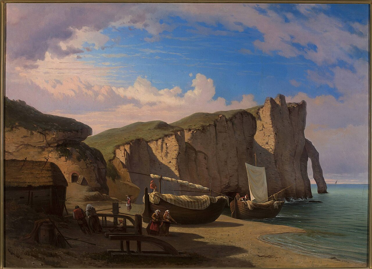 View of Cap d'Entifer in Etretat, Normandy by Albert Żamett