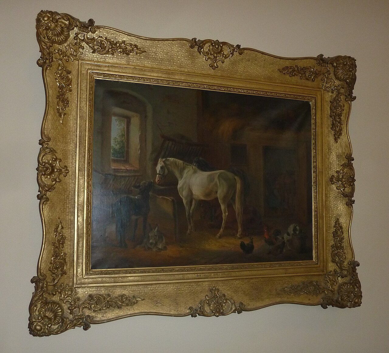 Interior of a Stable by Albrecht Adam