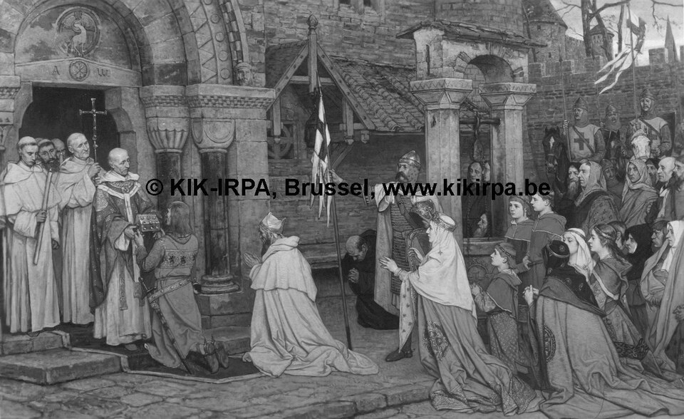 Thierry of Alsace Brings the Holy Blood to Bruges by Albrecht De Vriendt