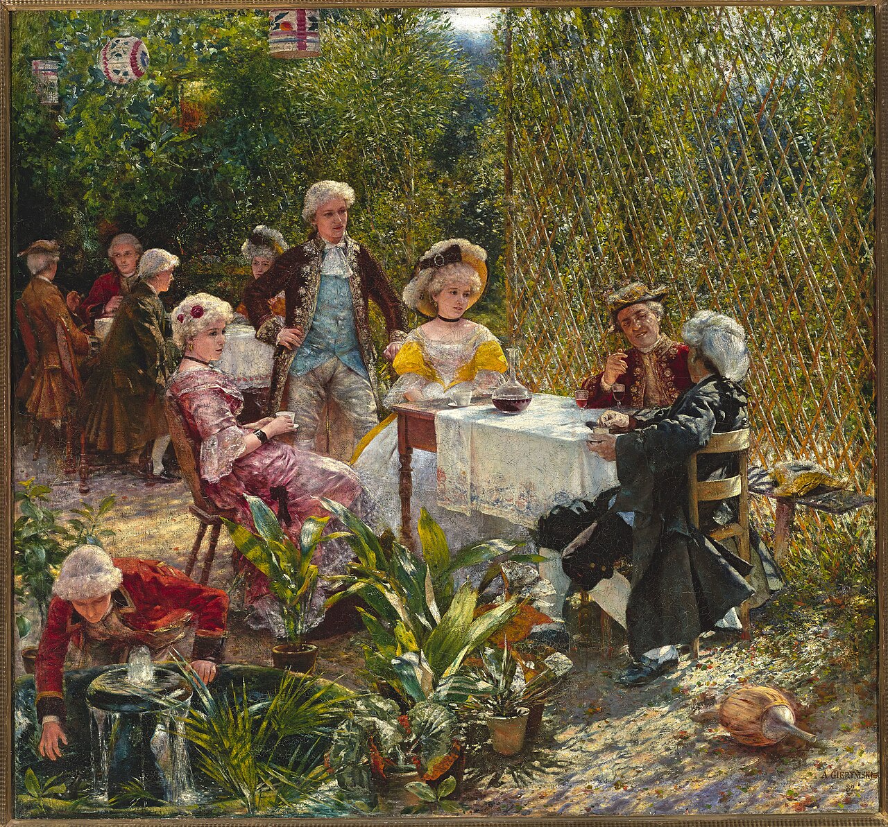 In the Arbour by Aleksander Gierymski