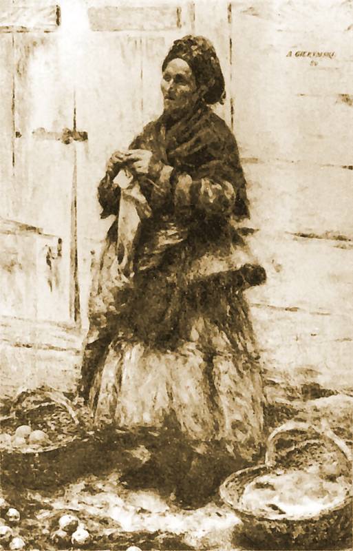 Jewish woman selling fruit by Aleksander Gierymski