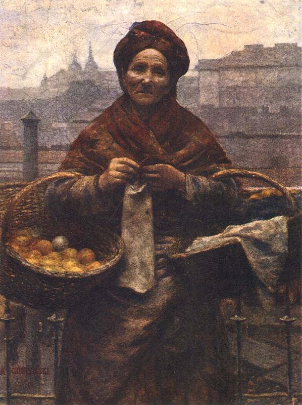 Jewish woman with lemons by Aleksander Gierymski