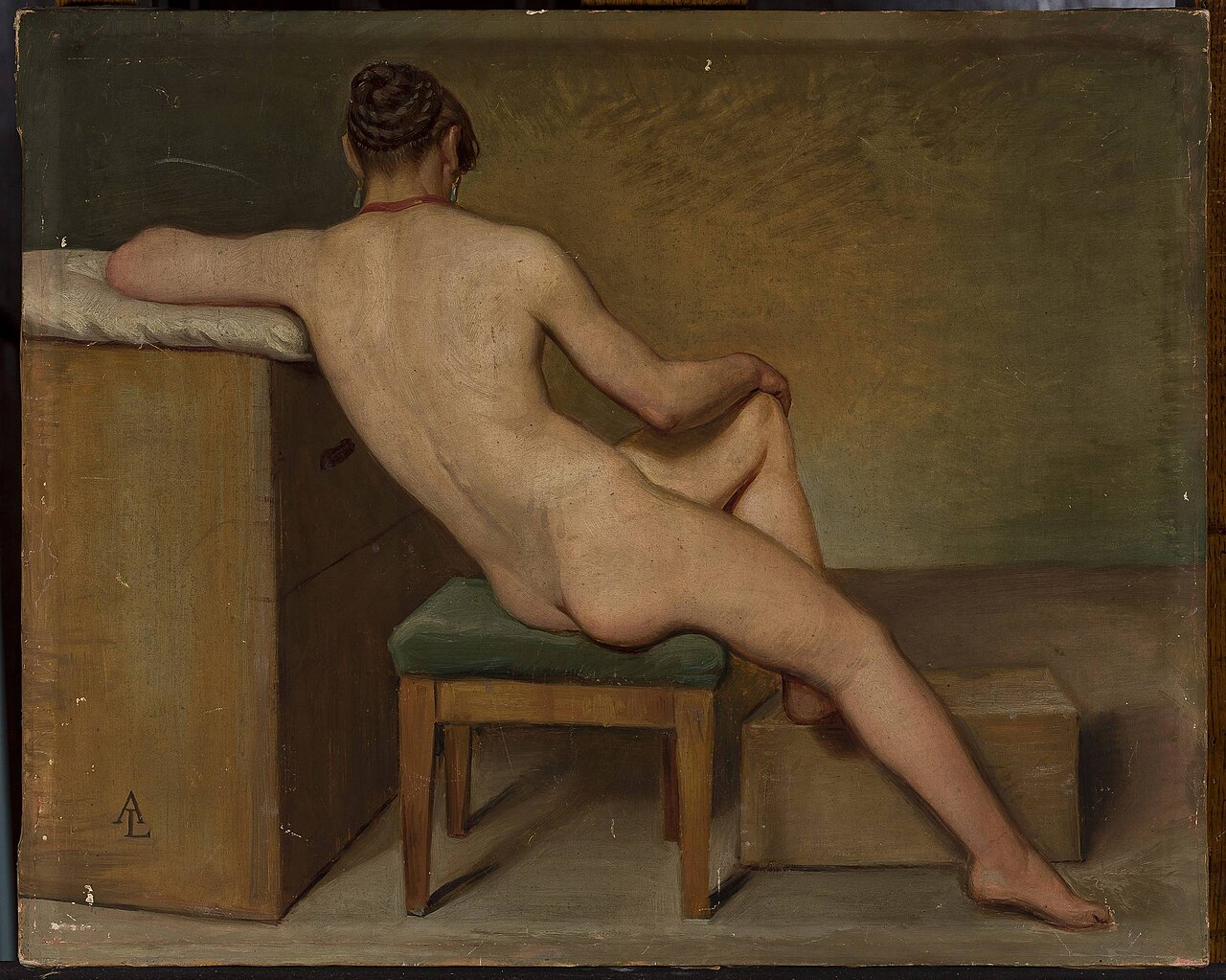Female nude (?). by Aleksander Lesser