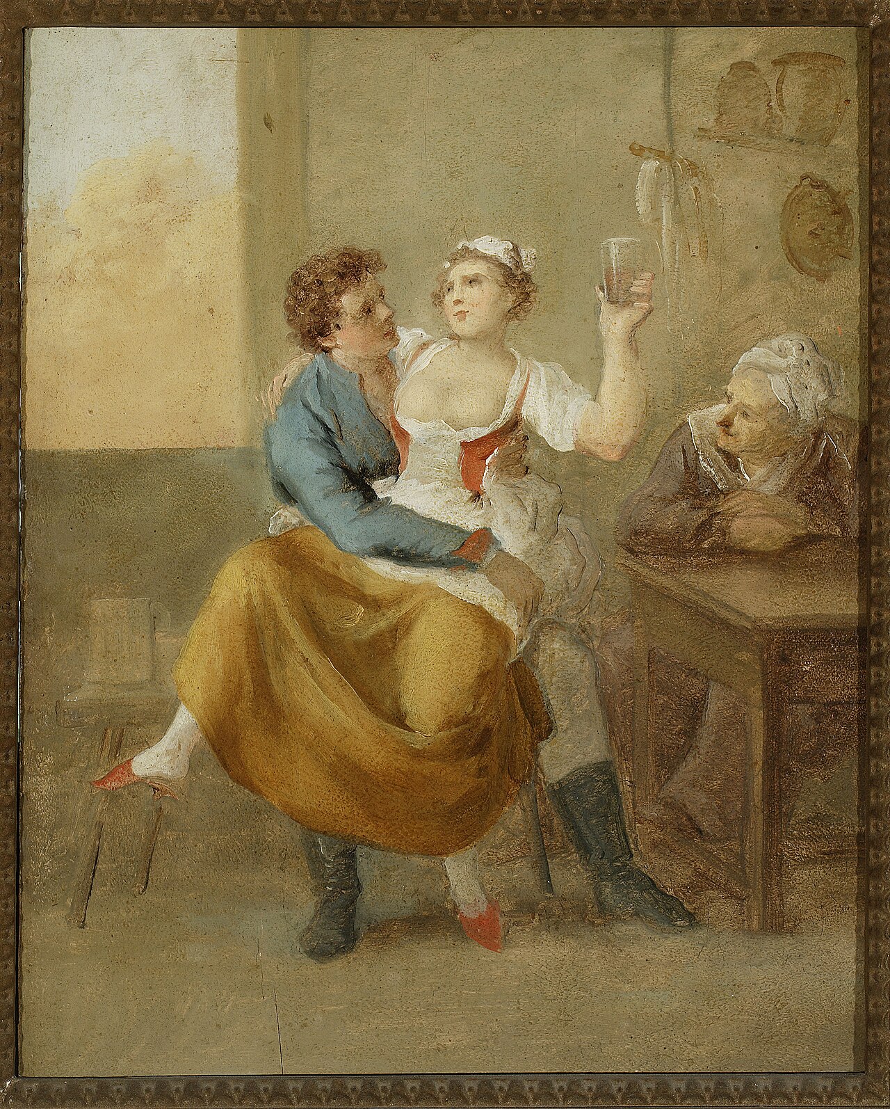 Scene at the inn. by Aleksander Orłowski