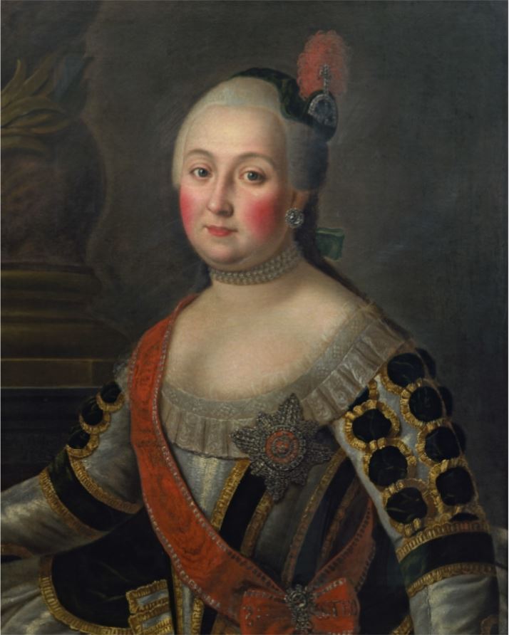Porträt der Anna Karlovna Vorontsova, nee Skavronskaya. Wife of Mikhail Illarionovitch Vorontsov by Aleksey Antropov