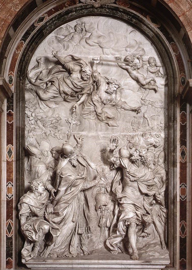 Altar of Saint Leo the Great in Saint Peter's Basilica by Alessandro Algardi