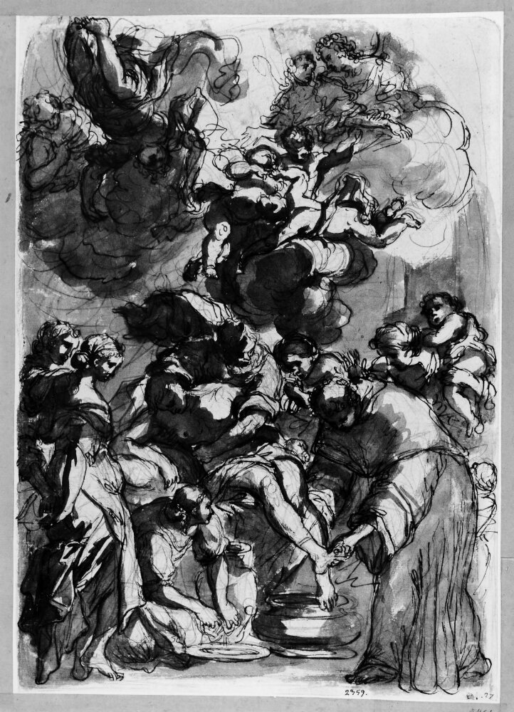 Mystical vision of the washing of the feet of Christ by Alessandro Gherardini