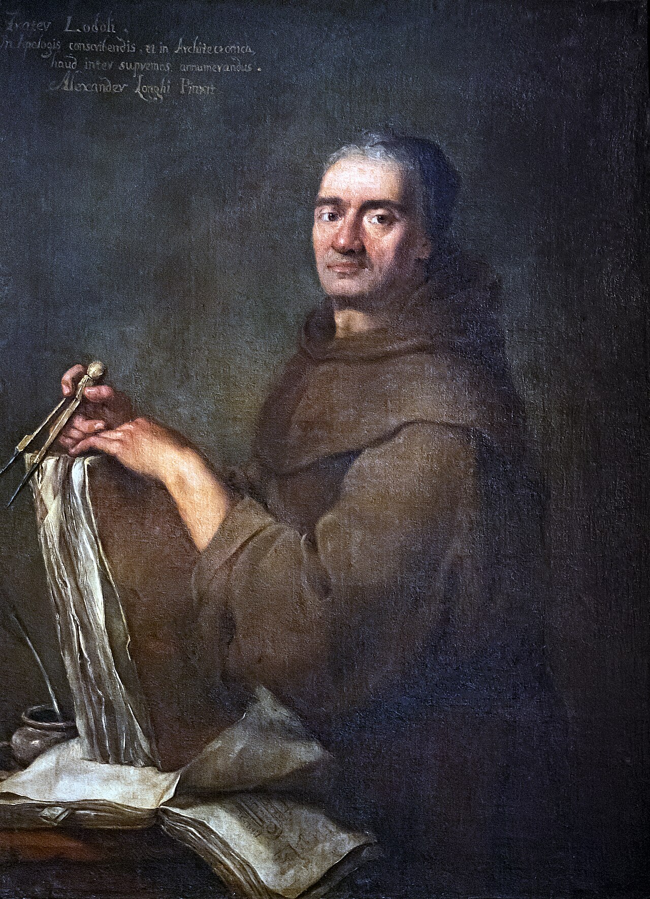 Portrait of the architectural theorist Carlo Lodoli by Alessandro Longhi