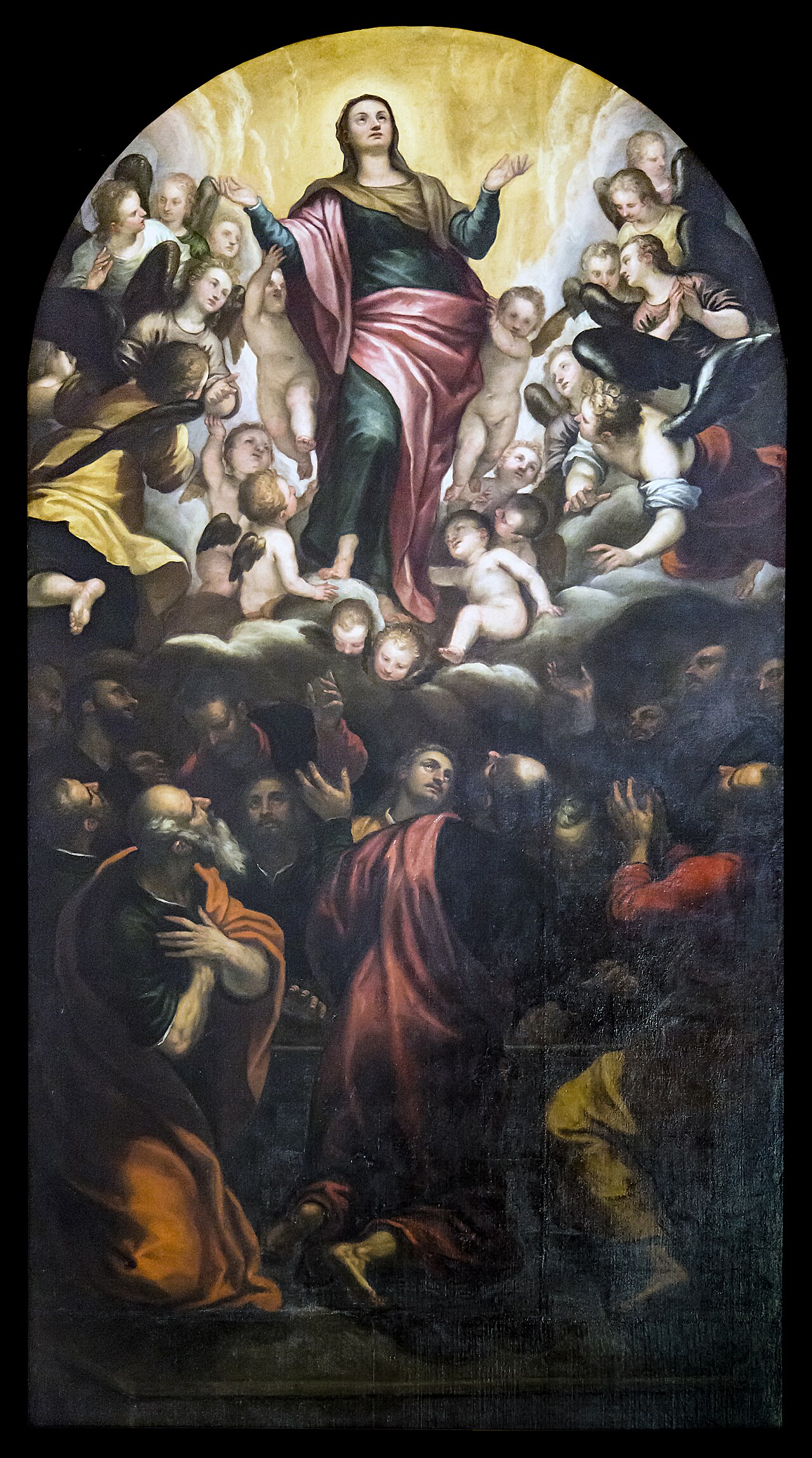 Adoration of the Virgin with the Angels by Alessandro Maganza
