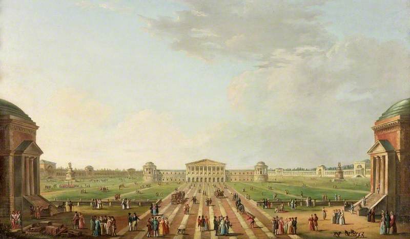 View of the Projected Foro Bonaparte, Milan 1800 by Alessandro Sanquirico