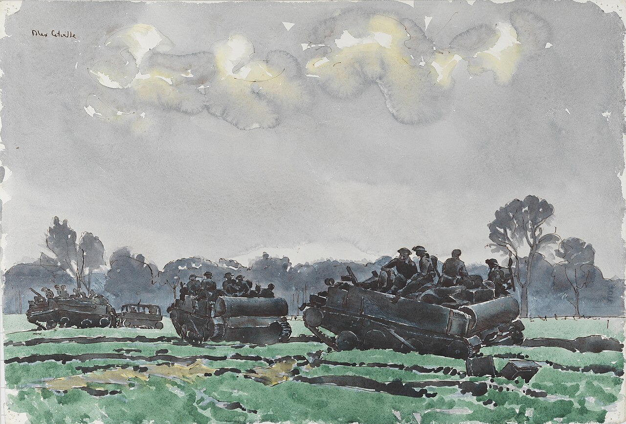 Infantry Advancing by Alex Colville