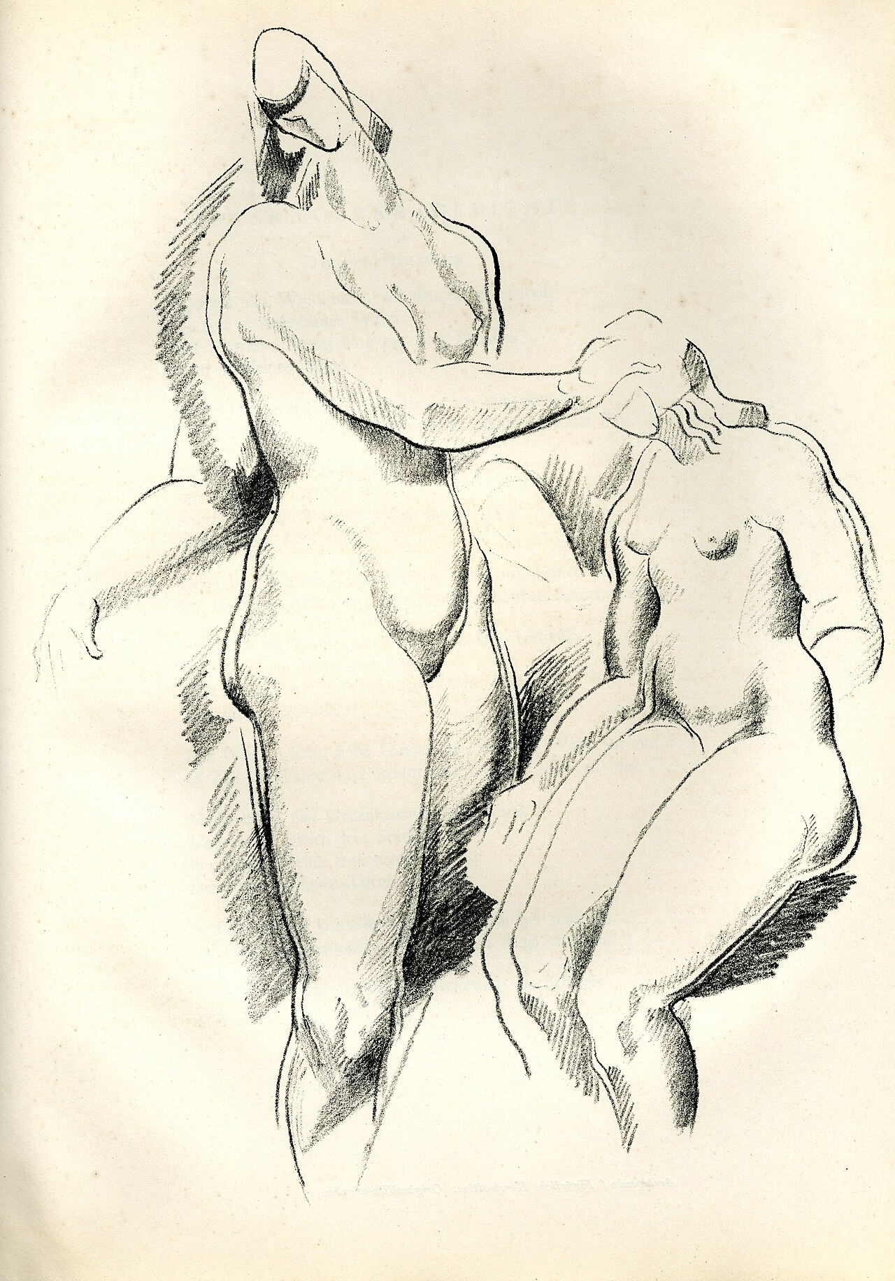 Figurliche Komposition (Figurative Composition), from Genius, Zeitschrift für werdende und alte Kunst by Alexander Archipenko