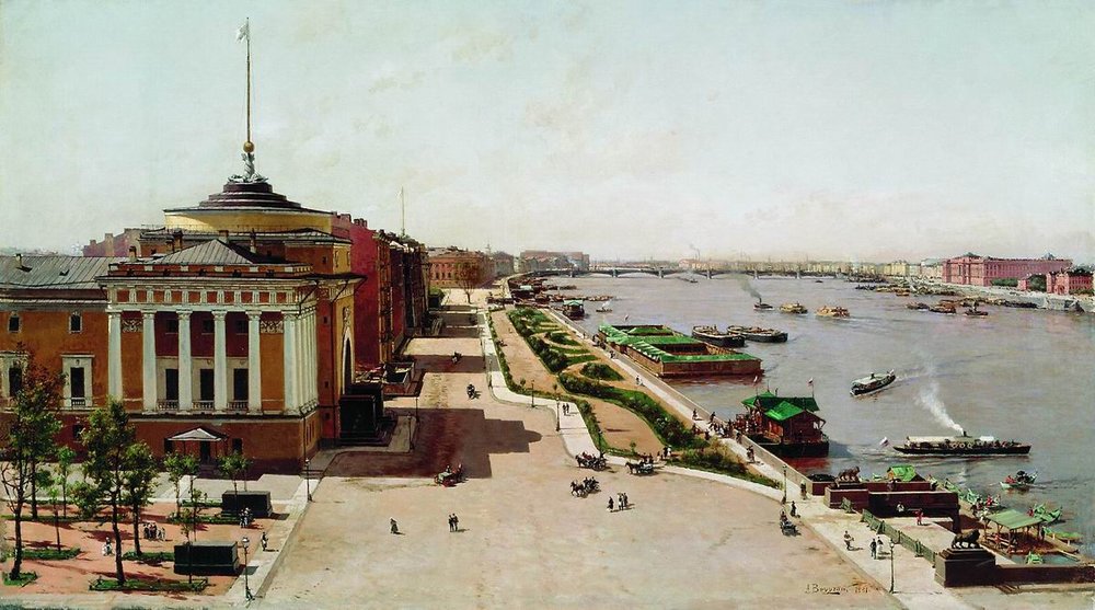 View of the Neva River from the Winter Palace by Alexander Beggrov