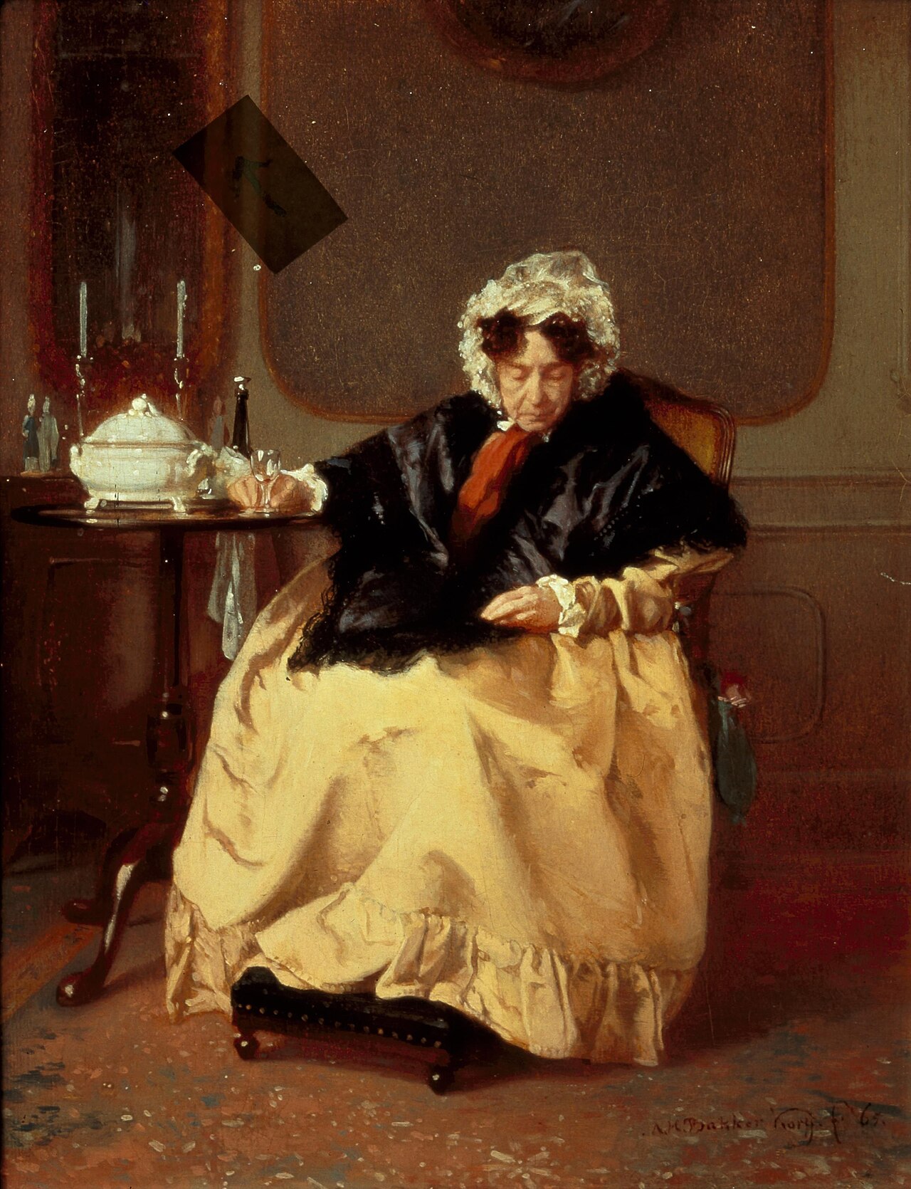 Bouillon en een glas port by Alexander Hugo Bakker Korff
