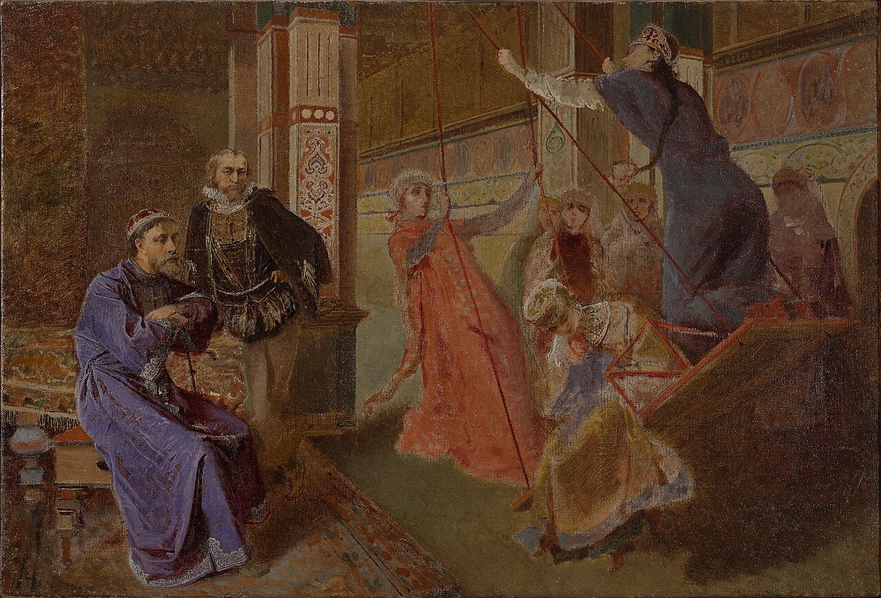 Scene in the Russian tower by Alexander Litovchenko