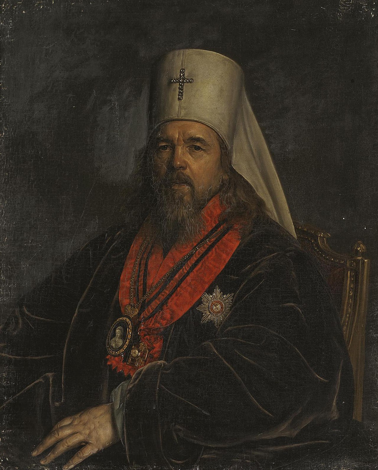 Portrait of Metropolitan Seraphim, whose secular name was Stefan Vasilievich Glagolevsky by Alexander Varnek