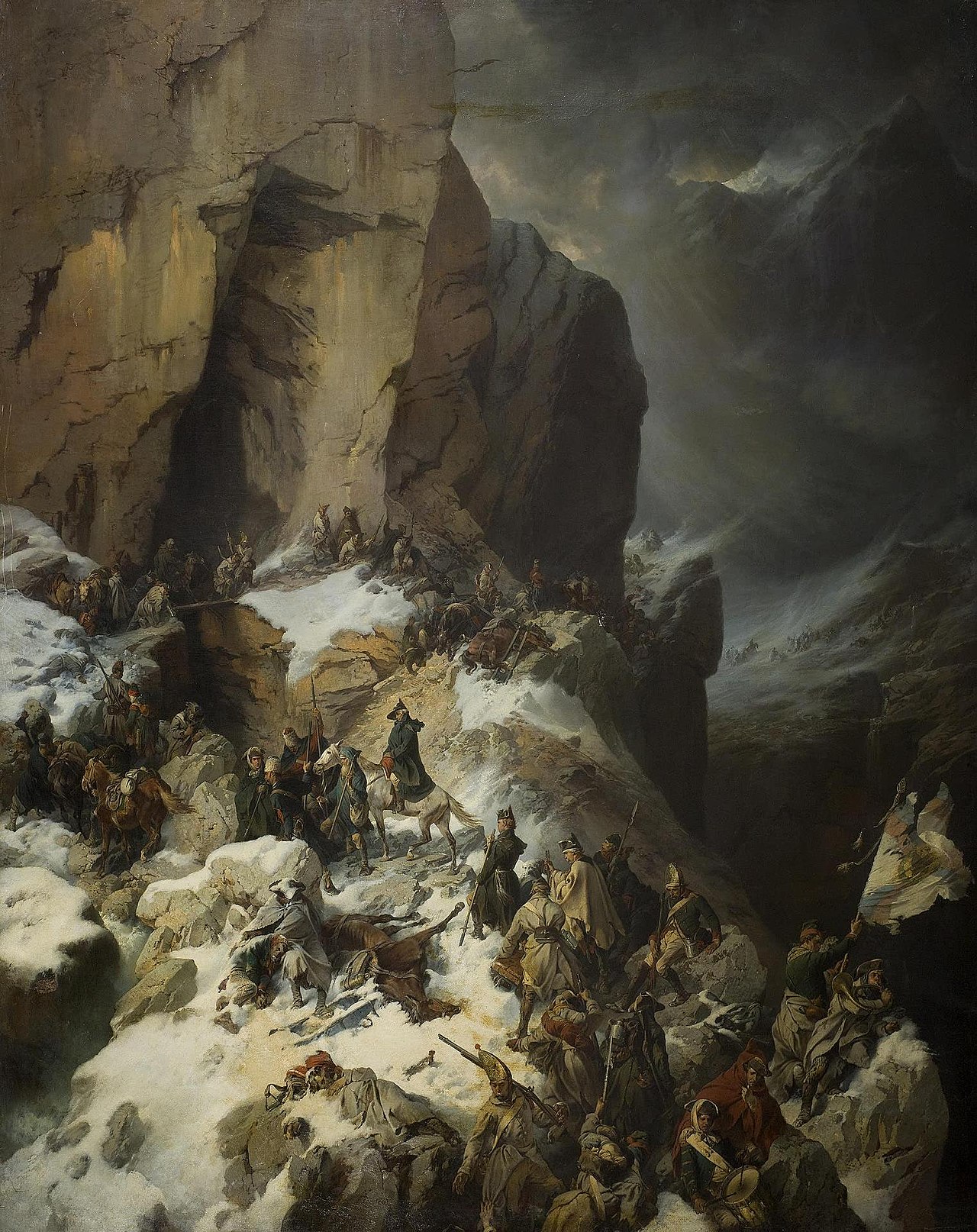 Suvorov Crossing Panixerpass by Alexander von Kotzebue