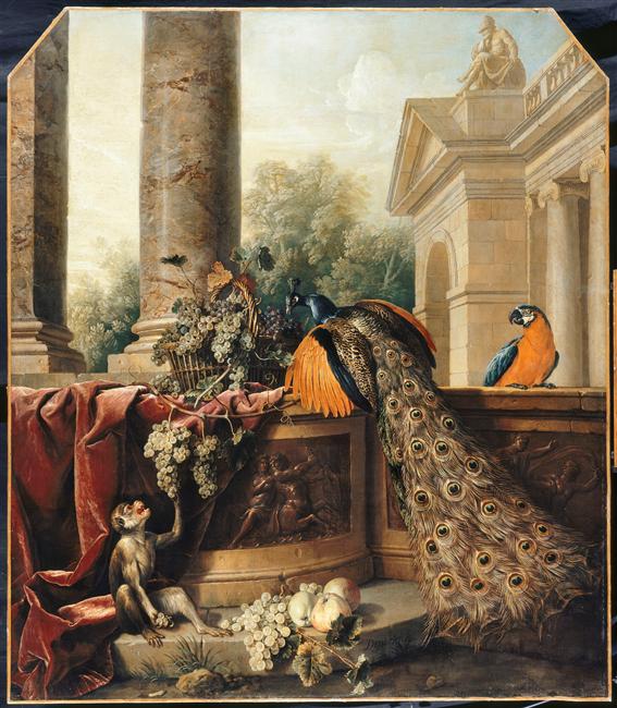 Still Life with a Peacock by Alexandre-François Desportes