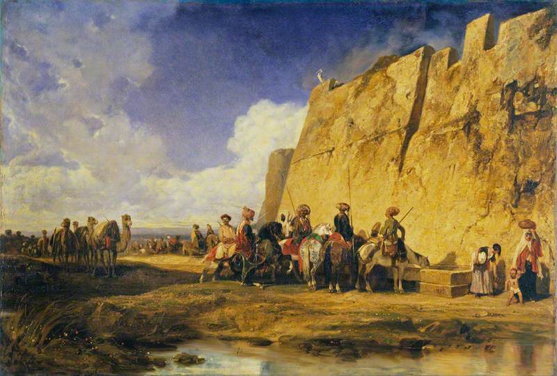 The Watering Place by Alexandre-Gabriel Decamps