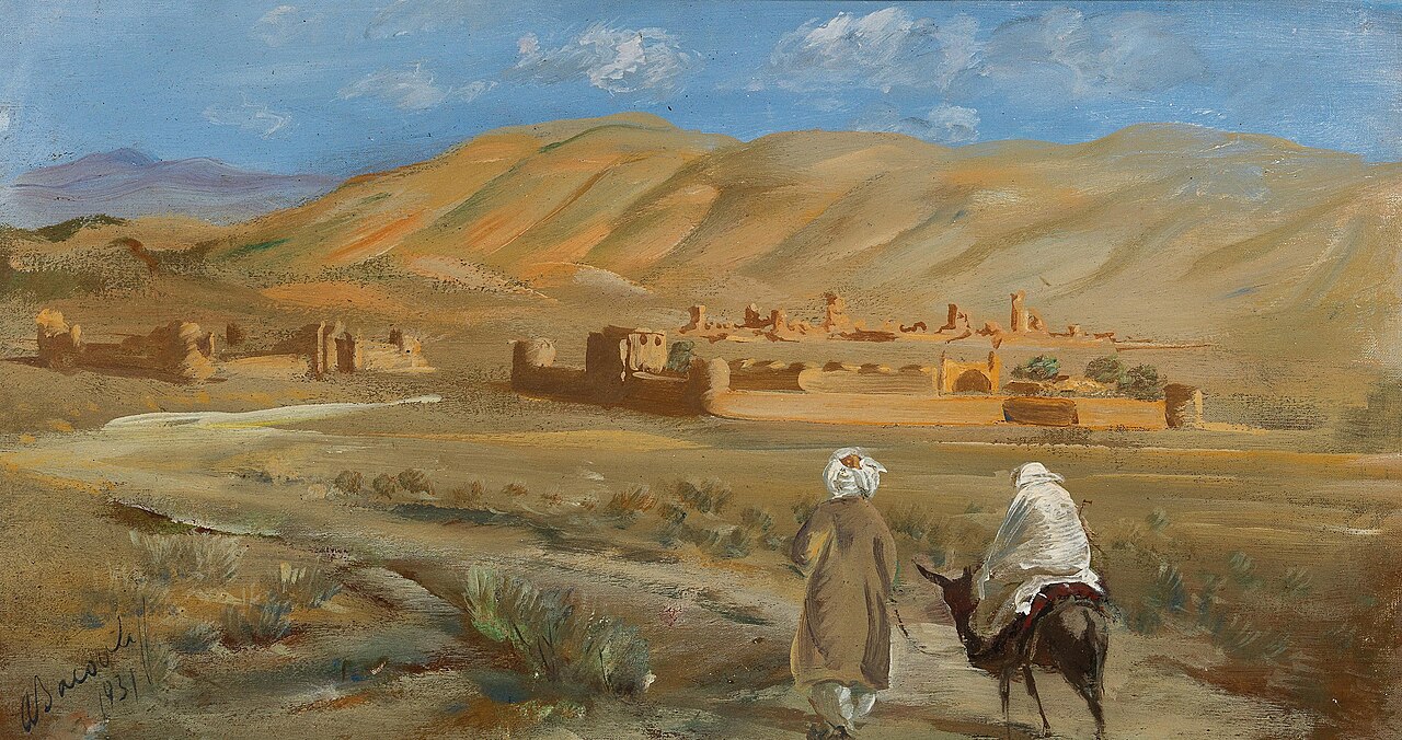 In the desert of Afghanistan by Alexandre Jacovleff