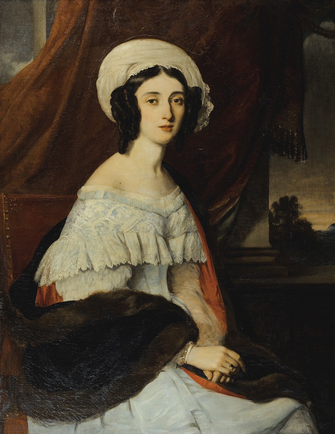 Portrait of Eugénie Gabrielle Barbou des Courières, Baroness Rivet by Alexandre-Marie Colin