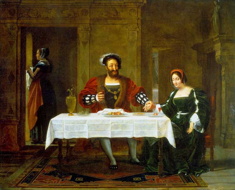 Francois I and La Belle Ferroniere by Alexandre Menjaud