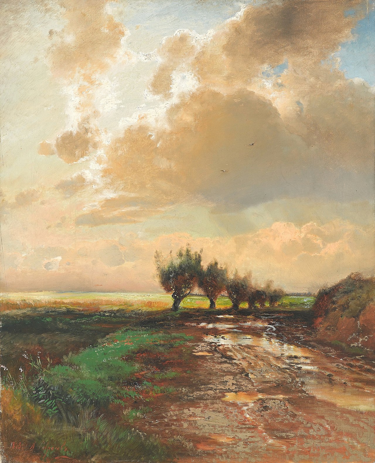 Country road by Alexei Savrasov