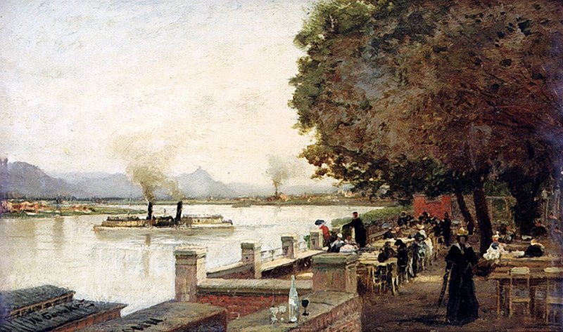 The Rhine in Bonn by Alexey Bogolyubov