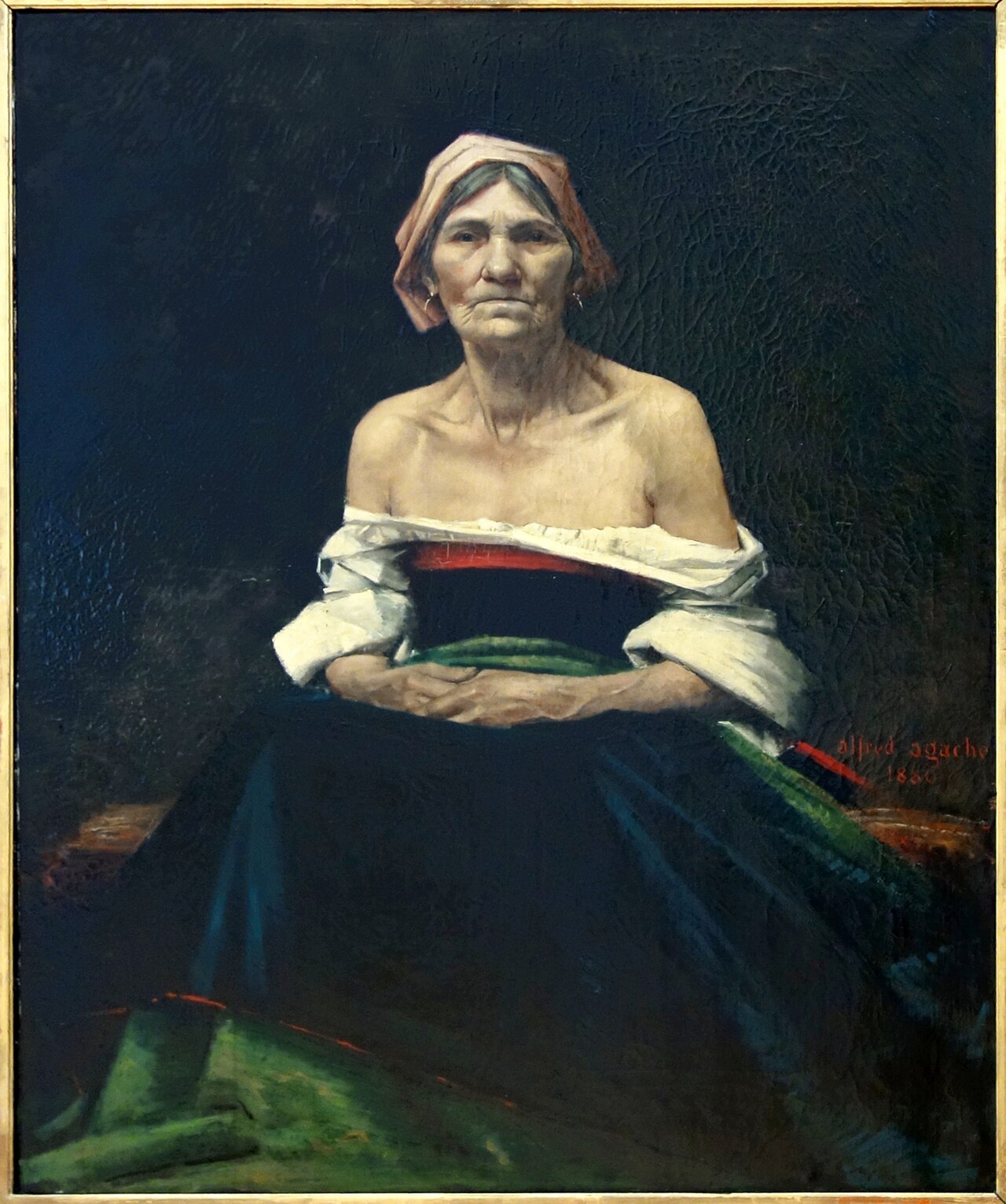 Study of an old woman by Alfred Agache